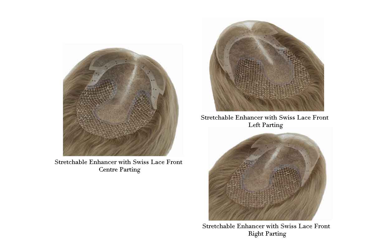 Stretchable Enhancer with Swiss Lace Front